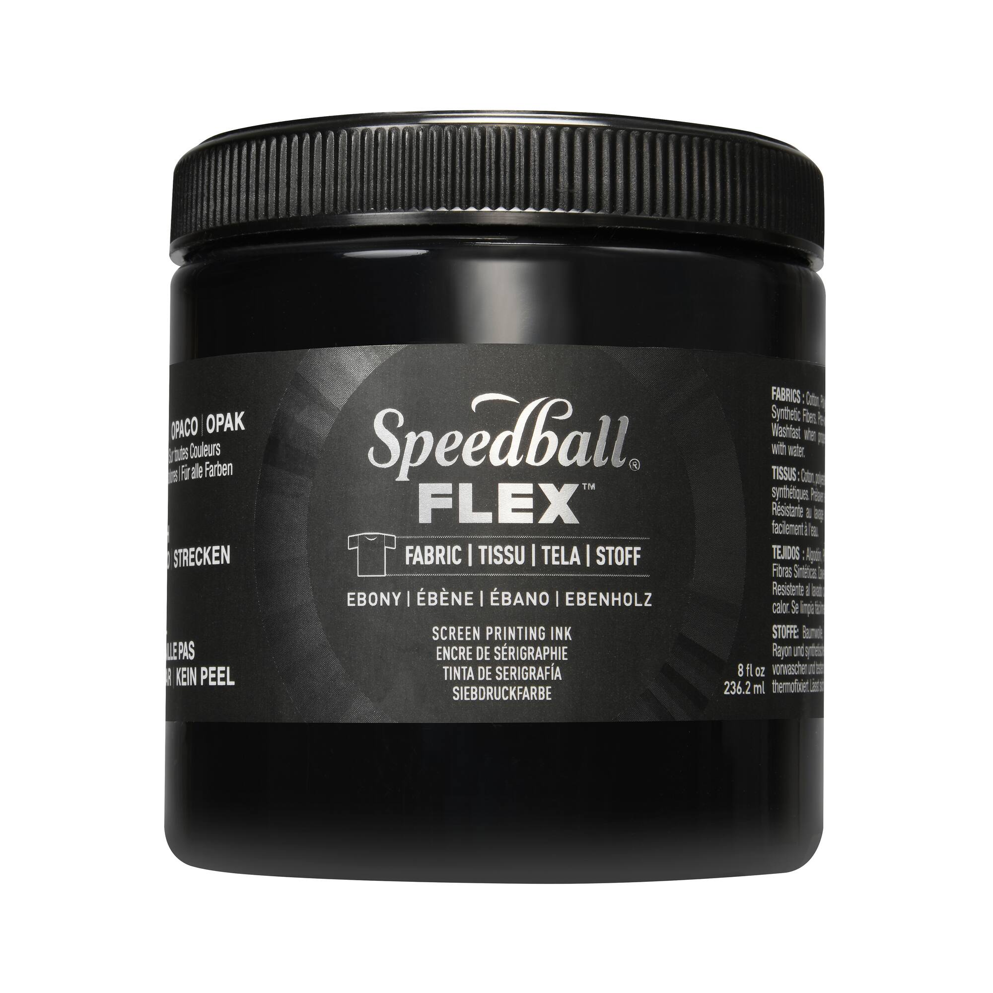 6 Pack: Speedball® Flex™ 8oz. Ebony Fabric Screen Printing Ink